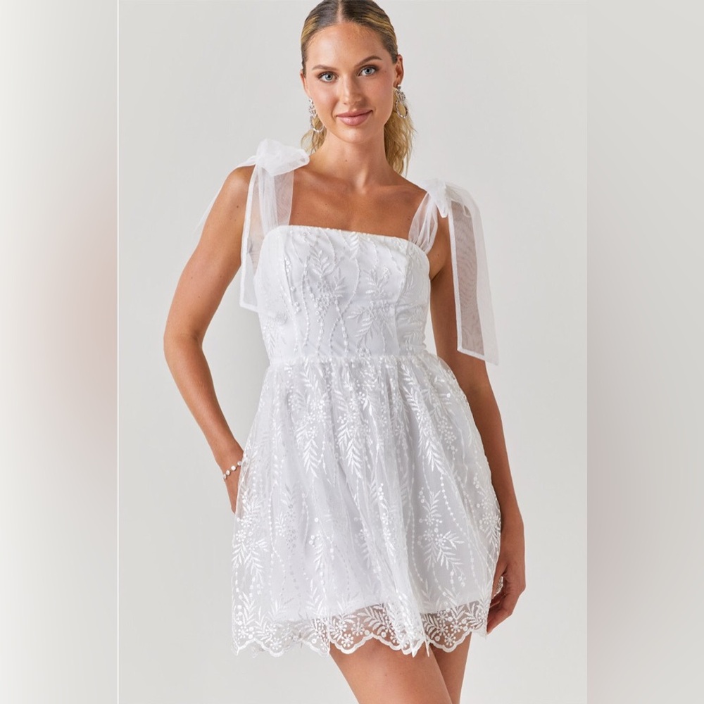 Mara Embroidered Mini Dress